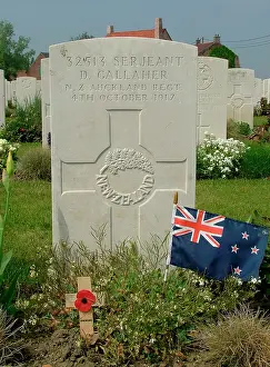 Ieper: Grave Sjt. D. Gallaher, ex Capt All Blacks, Nine Elms CWGC C
