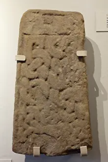 Interlaced: Grave slab, Dumbarton Castle, West Dunbartonshire, Scotland