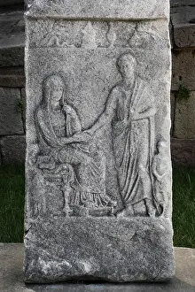 Bergama: Grave stele, Pergamon, Bergama, Izmir, Turkey