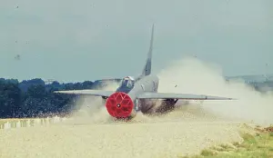 Arrester: Gravel pit arrester being tested by RAF