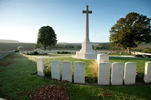 Graves and Cross at Marfaux British cemetery
