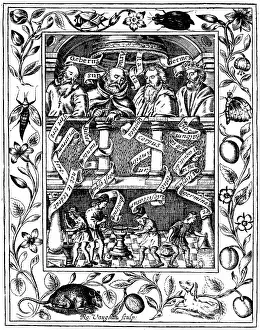 1652: The four great alchemists. From left to right: