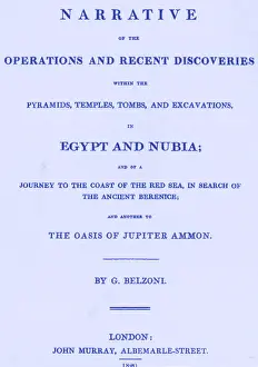 Belzoni: The Great Belzoni, Title Page