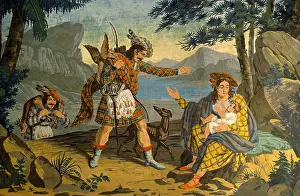 Familiy: Great Britain Scotland, hunter returning home