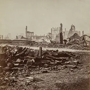 Manmade: Great Chicago Fire, Oct. 9, 1871. Ruins left