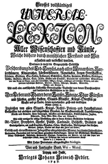 Kunste: Great Complete Encyclopedia of All Sciences and Arts, 1747