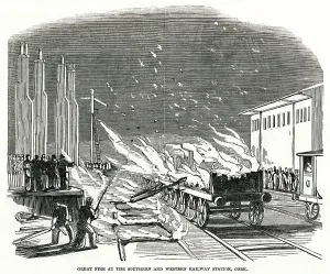 Aflame: Great Fire at Cork Station 1850