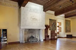 Indres: Great Hall, Chateau d'Azay-le-Rideau, Loire Valley, France