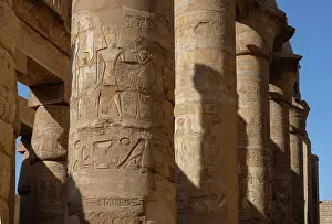 Triad: Great Hypostyle Hall, Karnak Temple, Thebes, Luxor, Egypt