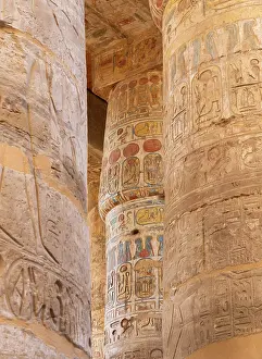 Triad: Great Hypostyle Hall, Karnak Temple, Thebes, Luxor, Egypt