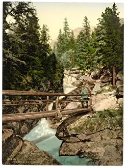 Tatra: Great Kohlbach, Upper Waterfall, Tatra, Austro-Hungary
