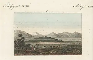 Engraved Plates: Great Pyramid of Cholula, Puebla, Mexico