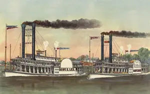 Currier: The Great Race on the Mississippi