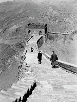 Pal001: Great Wall China Looking Down Steps of Nankou Pass to Towe