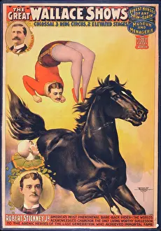 C1898: The great Wallace shows: colossal 3 ring circus, 2 elevated