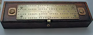 Suvla: Great War oak games box with handmade cribbage lid
