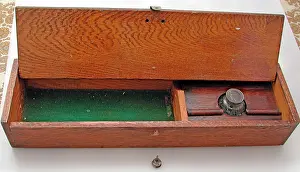 Suvla: Great War oak games box with handmade cribbage lid