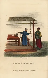 Steelyard: Great weighing machine or steelyard, Qing Dynasty