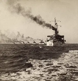 Naval Power: The Great White Fleet led by the flagship, USS Connecticut