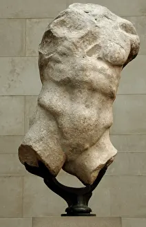 Parthenon: Greece. Athens. Parthenon West Pediment. Figure of Hermes. A