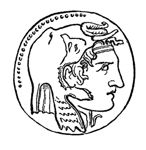 Side Face: Greece, coin, with head of Alexander Great as conquerer of I