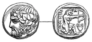 Thassos: Greece, drachma, Thasos, coins
