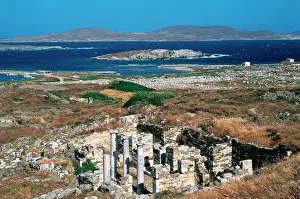 Aegean: Greece. Island of Delos. House of Inopos. Landscape. Cyclade