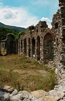 Mystras: Greece. Mystras. Monastery of Agia Sophia. Ruins of refector