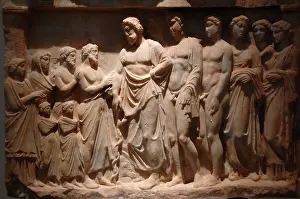 Votive: Greek Art. 5th-4th centuries BCE. Greece. Votive relief in p