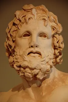 Pentelic: Greek Art. Greece. Bust of Asclepius. Pentelic marble. Bust