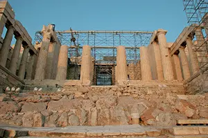 Doric: Greek Art. The Propylaea. Acropolis. Athens. Attica. Centra