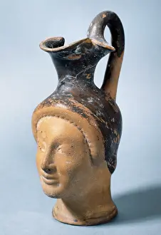 Olive: Greek art. Spain. Catalonia. Oenochoe. Found in Empuries. 5t