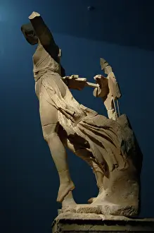Mantle: Greek art. Statue of Victory (Nike). 5th century B.C. Parian