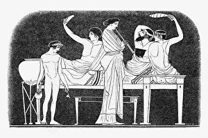 Reclined: GREEK BANQUET DINERS