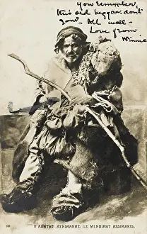Swathed: Greek beggar Assimakis