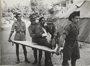 Bandaged: Greek boy scouts at camp