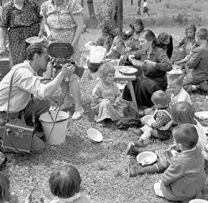 Miltary: Greek children at Czechoslovak processing camp