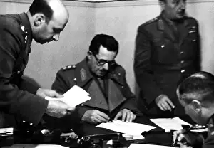 Janina: The Greek Commander in Chief signs the surrender at Janina
