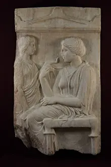 Archeologique: Greek relief, Musee Lapidaire, Avignon, Provence, France