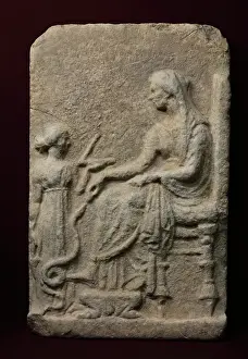 Cyclades: Greek relief, Musee Lapidaire, Avignon, Provence, France