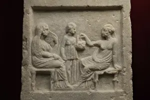 Himation: Greek relief, Musee Lapidaire, Avignon, Provence, France
