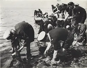 Seaweed: Greek sea scouts on the seashore