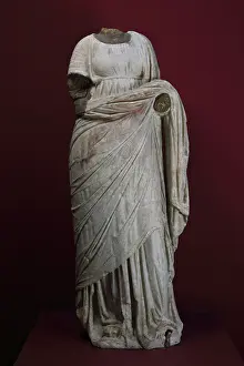 Archeologique: Greek statue, Musee Lapidaire, Avignon, Provence, France