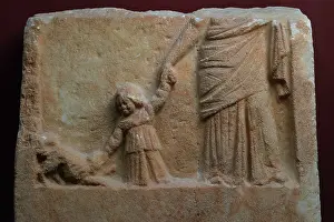 Himation: Greek stele, Musee Lapidaire, Avignon