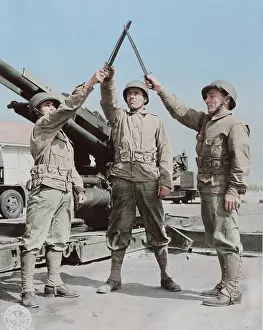 Bonding: Greek trainees at Camp Edwards, Massachusetts, circa 1943