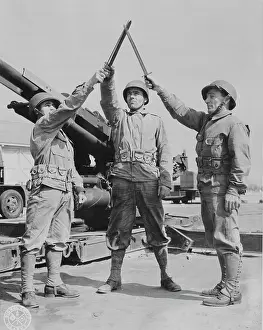 Bonding: Greek trainees at Camp Edwards, Massachusetts, circa 1943