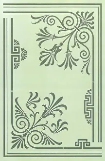 Ceilings: Green Corner Ornament