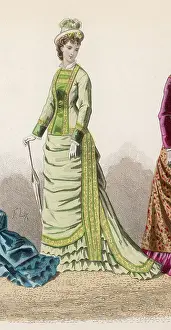 Flounces: Green Costume 1877