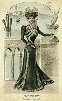 Puffs: Green Dress 1899