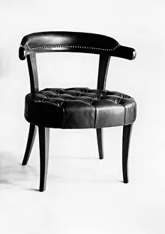 Furnishing: Green leather chair, 1935